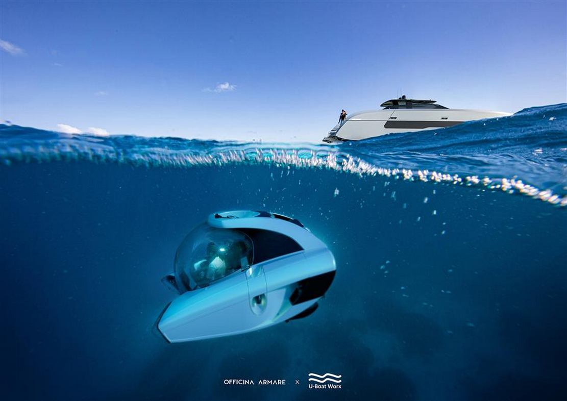 catamaran with submarine vision