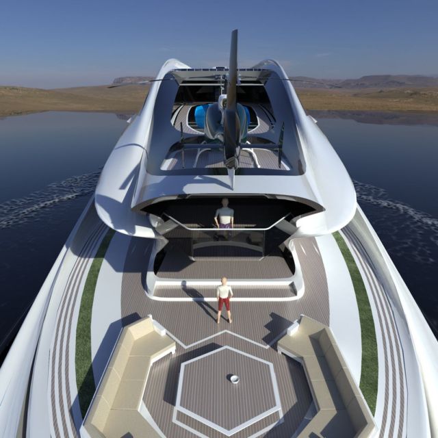 Avanguardia swan shaped mega yacht (7)