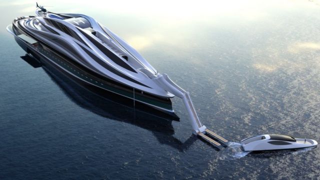 Avanguardia swan shaped mega yacht (6)