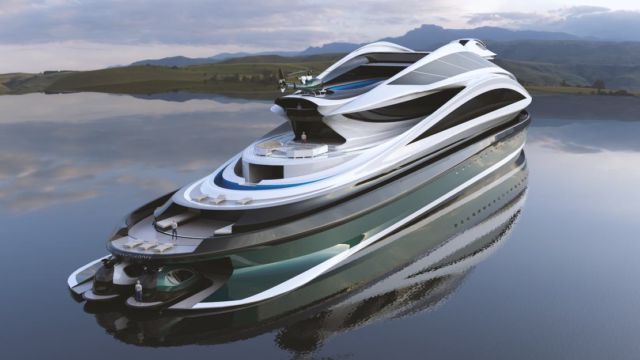 Avanguardia swan shaped mega yacht (12)