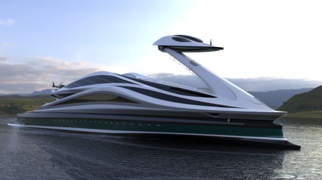 Avanguardia swan shaped mega yacht (11)