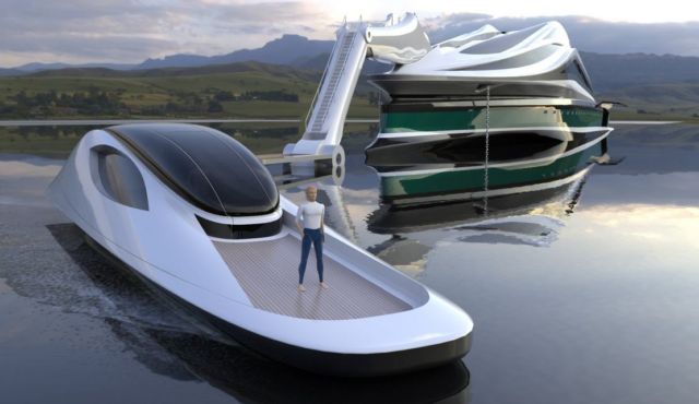 Avanguardia swan shaped mega yacht (10)