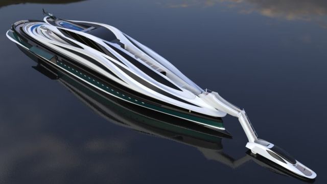 Avanguardia swan shaped mega yacht (9)