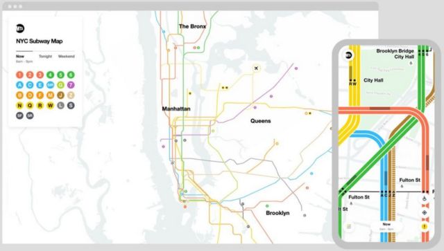 Live New York Subway map