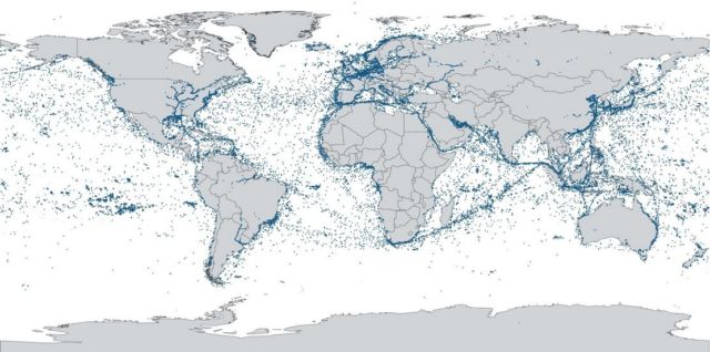 ESAIL Map of Global Shipping