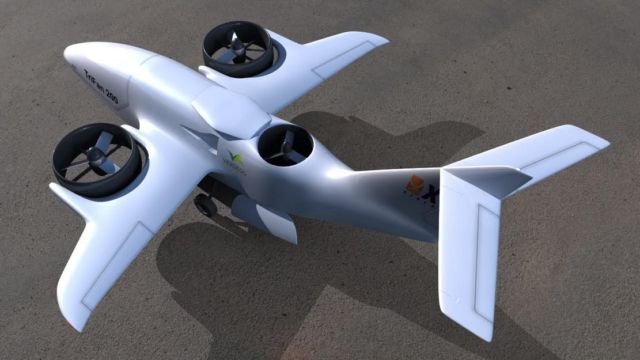 Hybrid-Electric VTOL TriFan 200 cargo drone