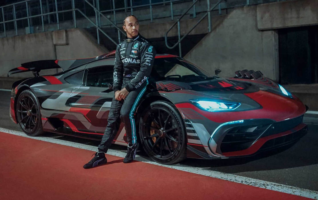 Lewis Hamilton driving the Mercedes-AMG Project ONE