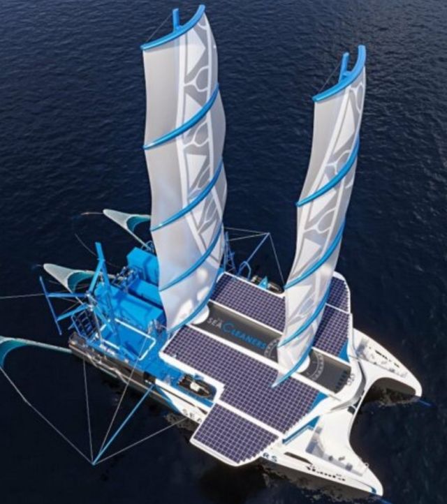 Manta giant Plastic-Eating Catamaran (2)