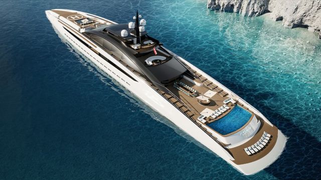 Sunrise 443-Foot Gigayacht concept