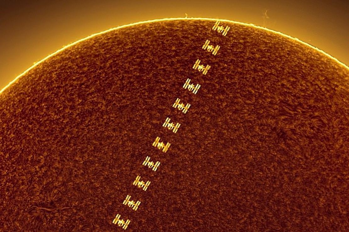 Space Station crossing the Sun