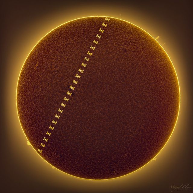 Space Station crossing the Sun