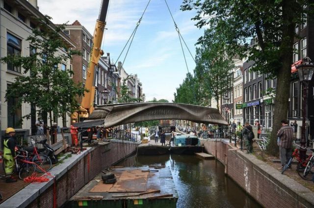 World’s first 3D printed steel Bridge