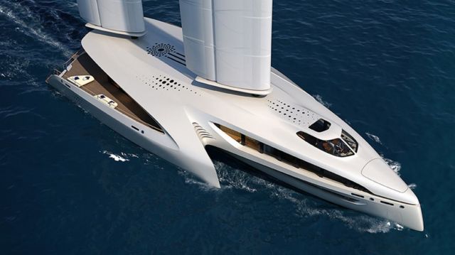 Seaffinity 148-Foot Hybrid Trimaran Concept