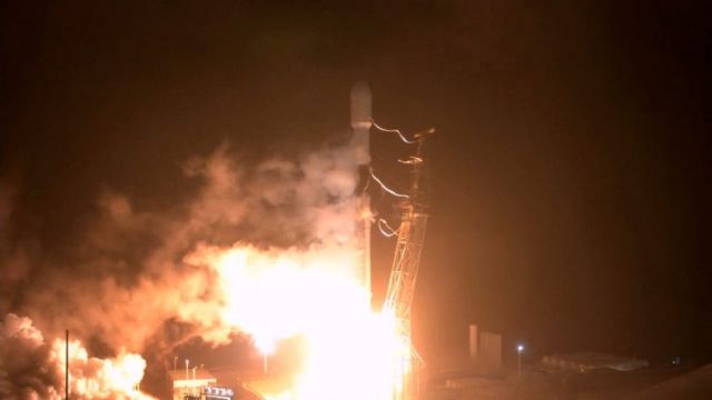SpaceX Falcon 9 rocket lifts off from Space Launch Complex 4 at Vandenberg