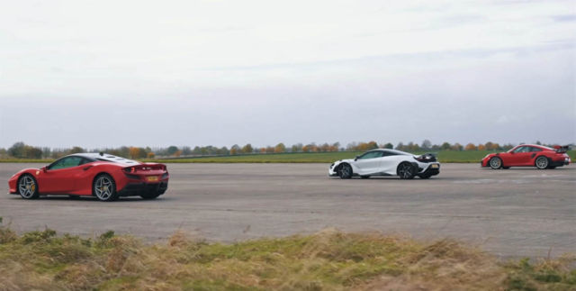 Ferrari F8 vs McLaren 765LT vs 911 GT2 RS