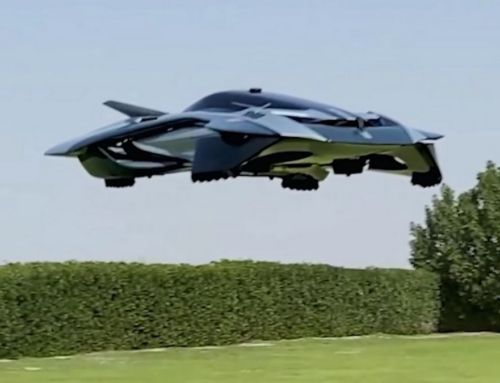 Futuristic volar eVTOL on Test-Flight