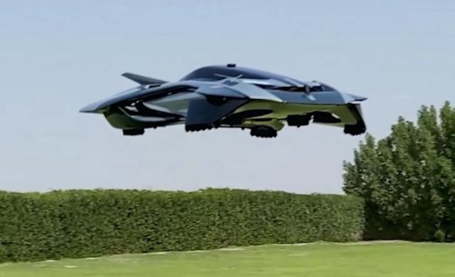 Futuristic volar eVTOL on Test-Flight