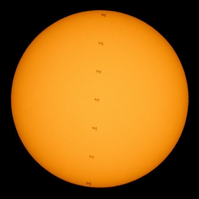 Space Station Transits the Sun