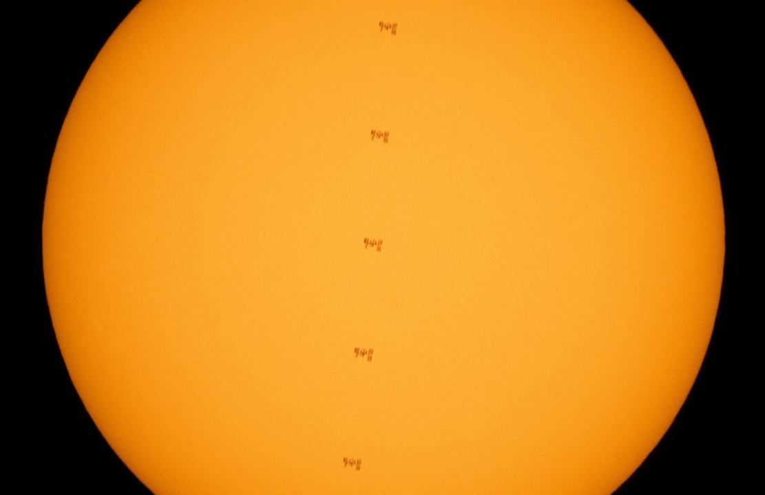Space Station Transits the Sun
