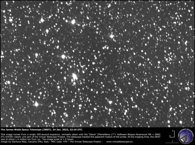 Webb Space Telescope has reached the L2 and is imaged from Earth