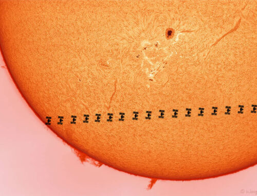 Space Station Crosses the Busy Sun