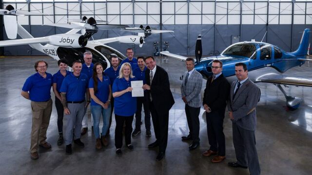 Joby’s Air Taxi received its First FAA Certificate