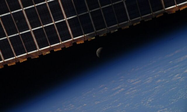 The Lunar Eclipse seen from the Space Station