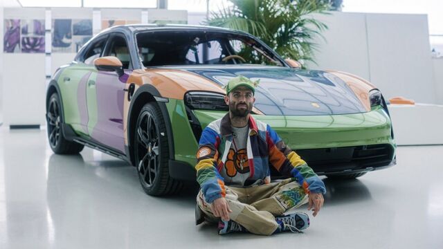 Sean Wotherspoon's Porsche electric Taycan Art Car (7)