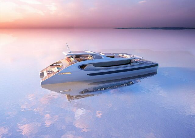 Zaha Hadid Architects designs 144-Foot Solar-Powered Catamaran (11)