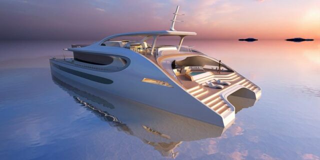 Zaha Hadid Architects designs 144-Foot Solar-Powered Catamaran (10)