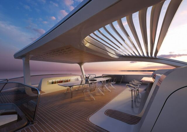 Zaha Hadid Architects designs 144-Foot Solar-Powered Catamaran (4)