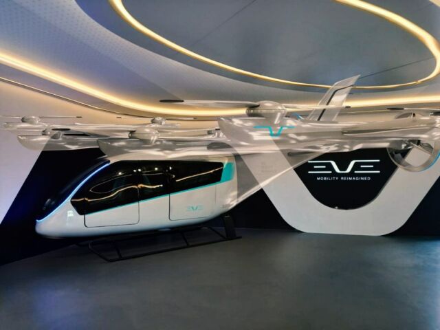 Eve showcases its eVTOL cabin