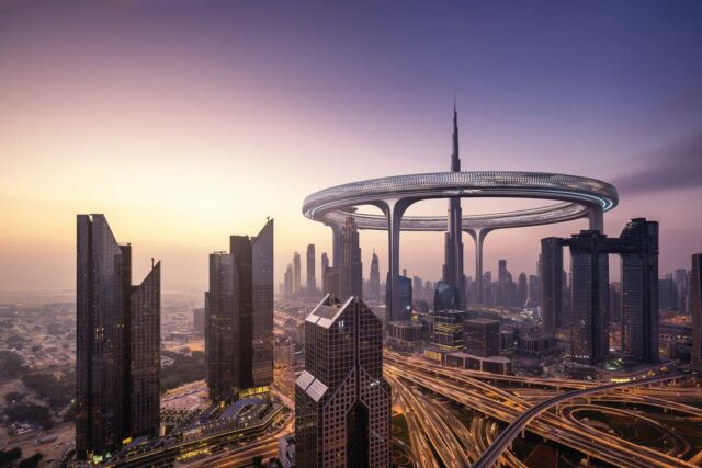 'Downtown Circle' Giant Ring surrounding the Burj Khalifa