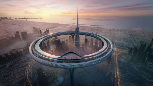 'Downtown Circle' Giant Ring surrounding the Burj Khalifa (12)