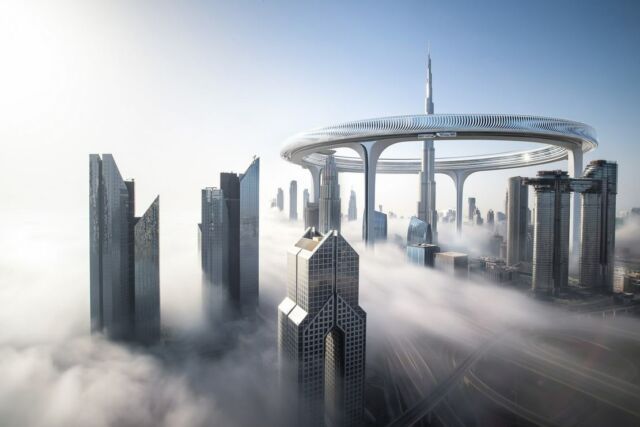 'Downtown Circle' Giant Ring surrounding the Burj Khalifa (9)