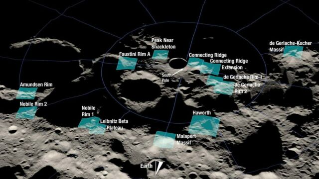 These are the Regions for Landing Next Americans on Moon 