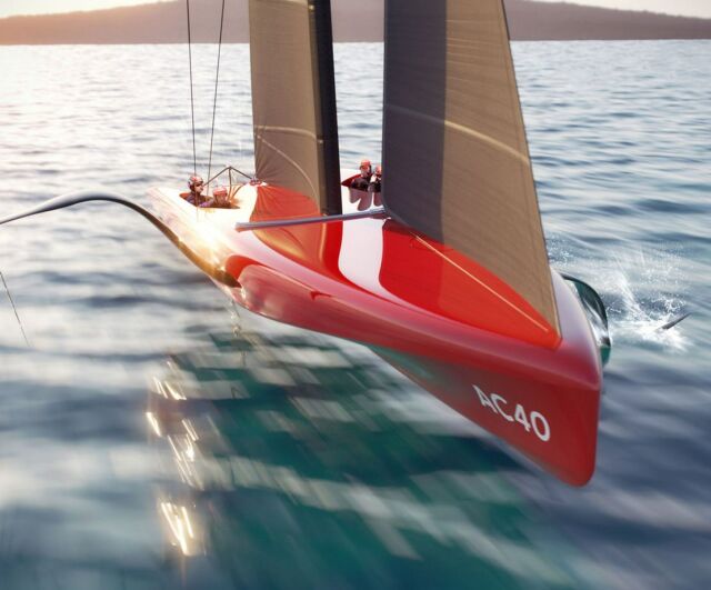 AC40 Scaled-Down America's Cup Yacht