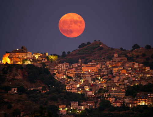 Harvest Moon over Sicily