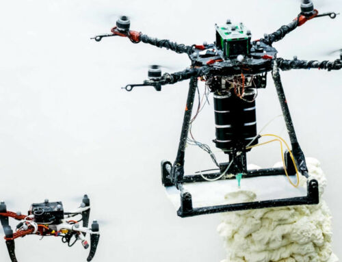 Team of Drones 3D-Print a Tower