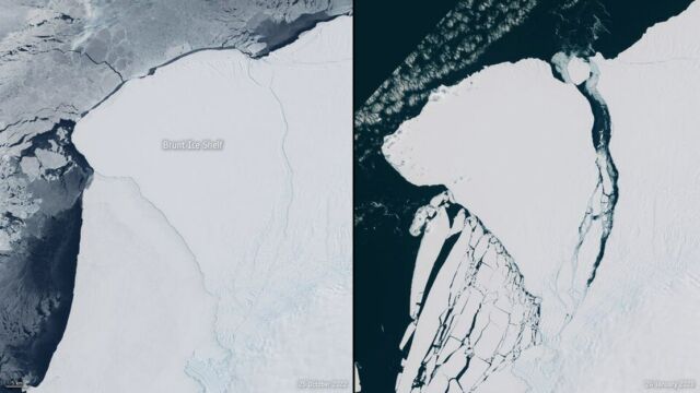 Huge Iceberg breaks away from Antarctic Ice Shelf