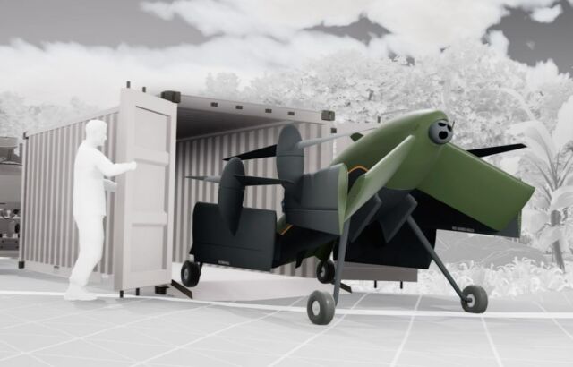 BAE Systems Strix tail-sitting X-Wing UAV