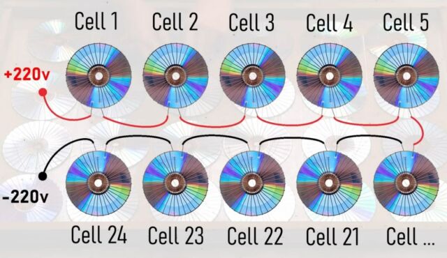 Turning CD/DVD into a Solar Panel