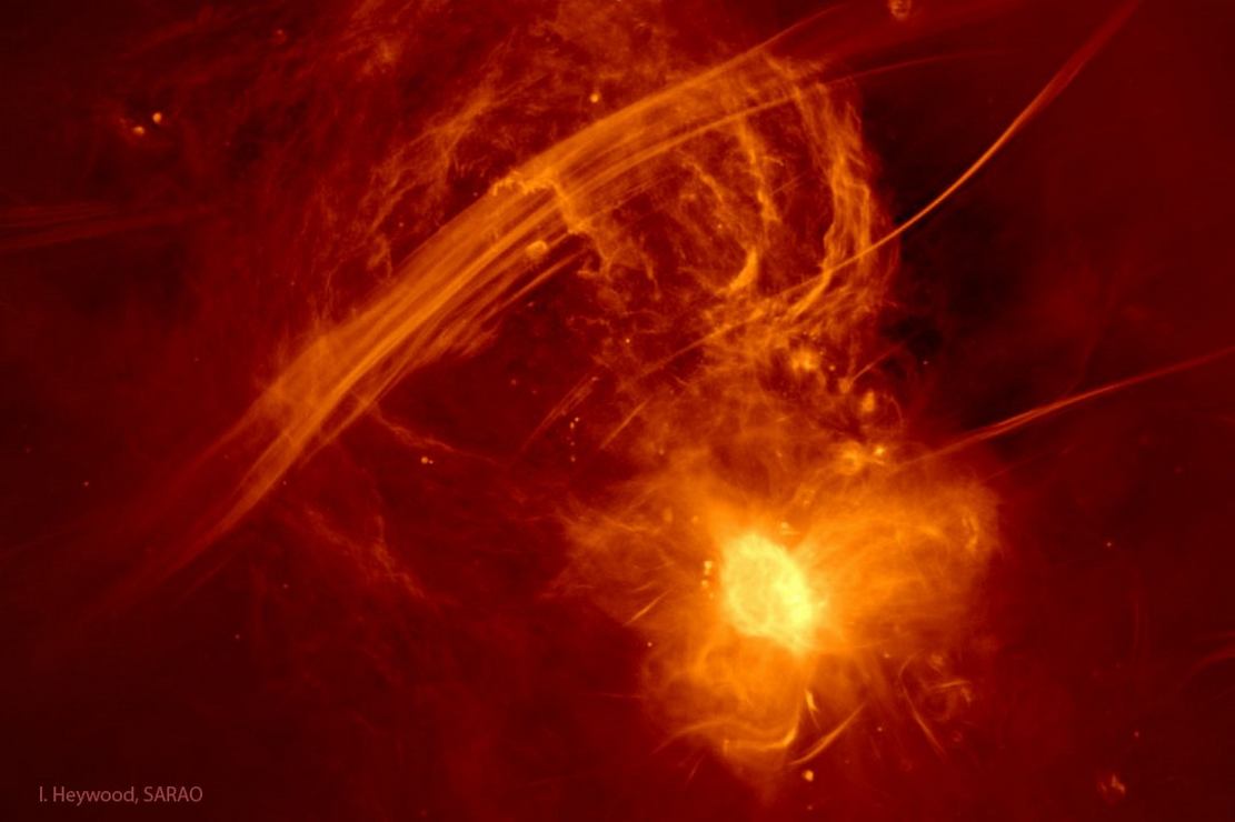 Radio Arc at the center of our Galaxy