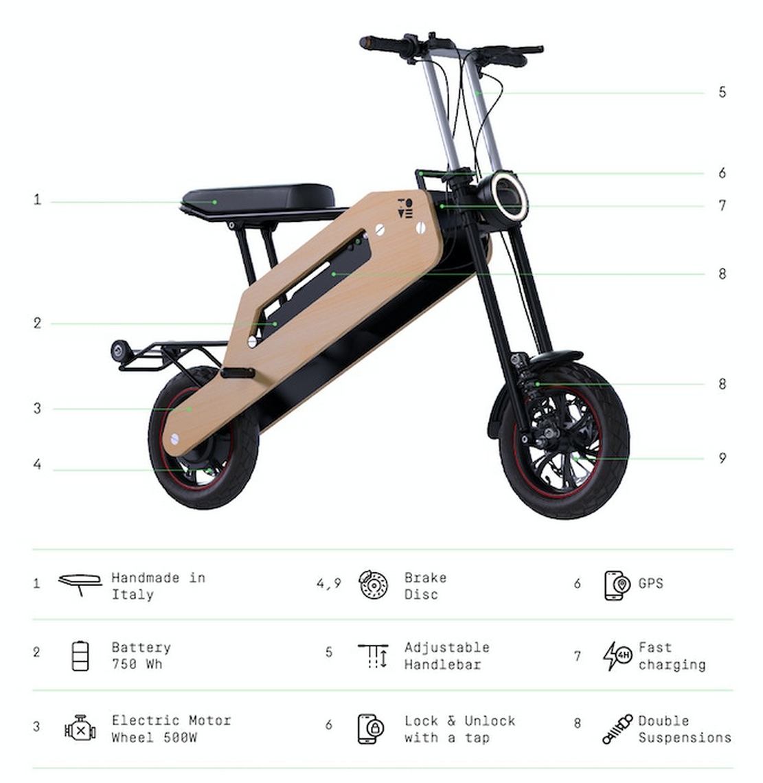 TOM Electric Foldable Scooter | WordlessTech