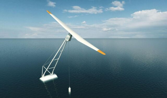 Single-bladed floating wind turbine