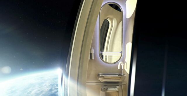 Spaceship Neptune offers Window-seat Toilet