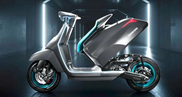 Lambretta Elettra futuristic electric scooter