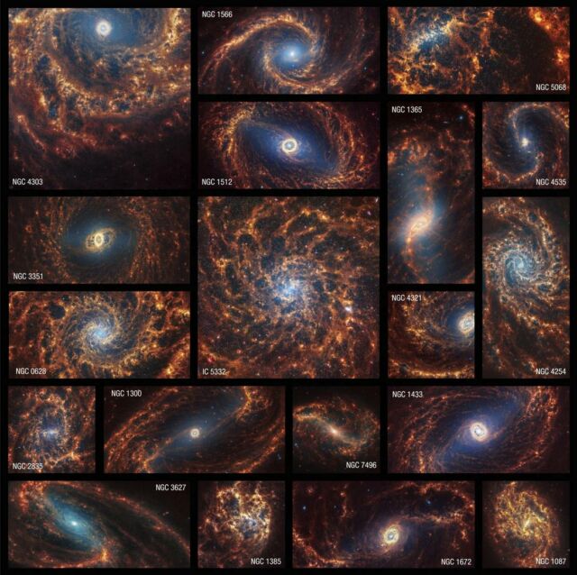 Webb's Collection of Spiral Galaxy Images