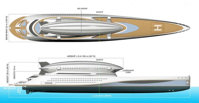 Colossea Mega-Yacht features a detachable Airship (6)