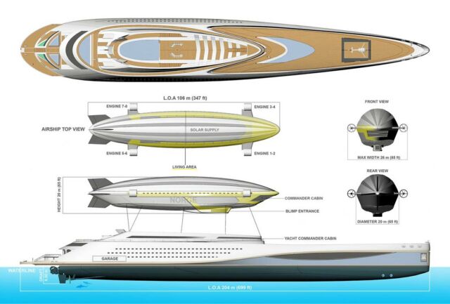 Colossea Mega-Yacht features a detachable Airship (4)